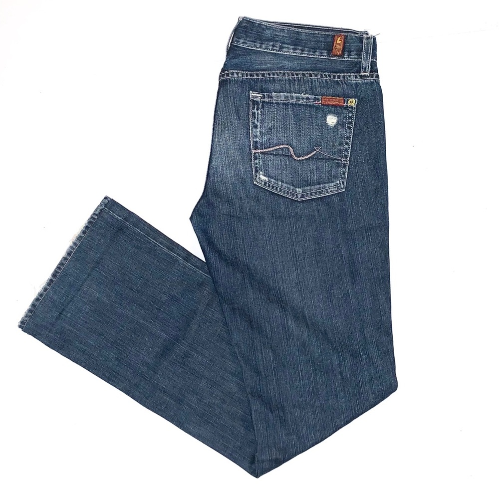 7 For All Mankind Bootcut Distressed Jeans
